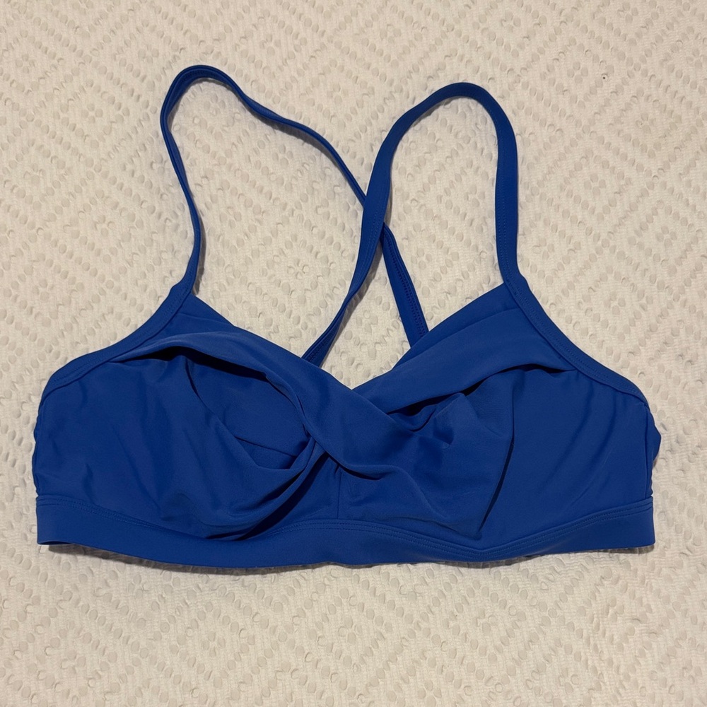Athleta Royal Blue Twist-Front Swim Bikini Top